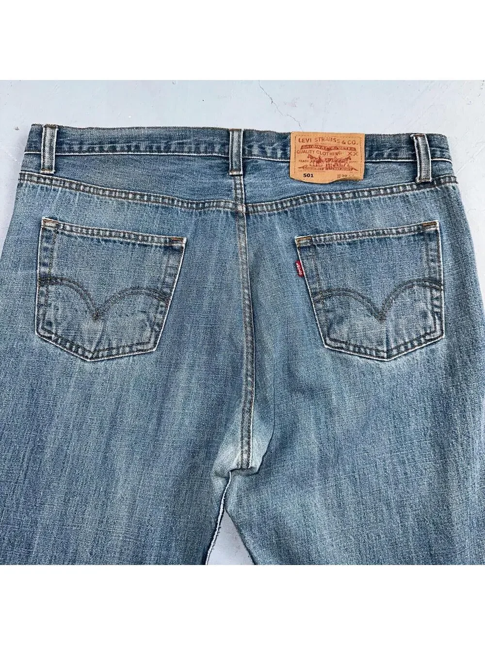 Levis 501 Vintage Y2K XX Straight Leg Jeans Blue Med Wash 38x36 Act 37x29